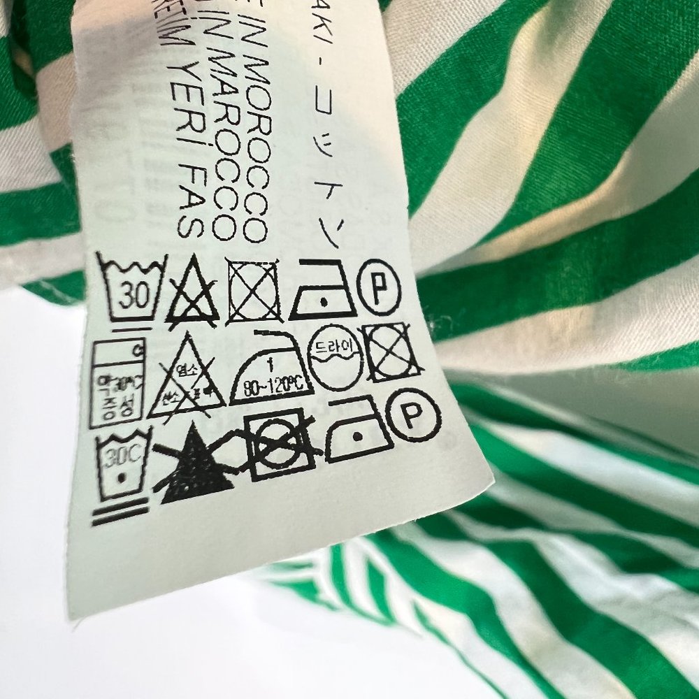 Zara Basic Collection Medium Oversized Green Whit… - image 8